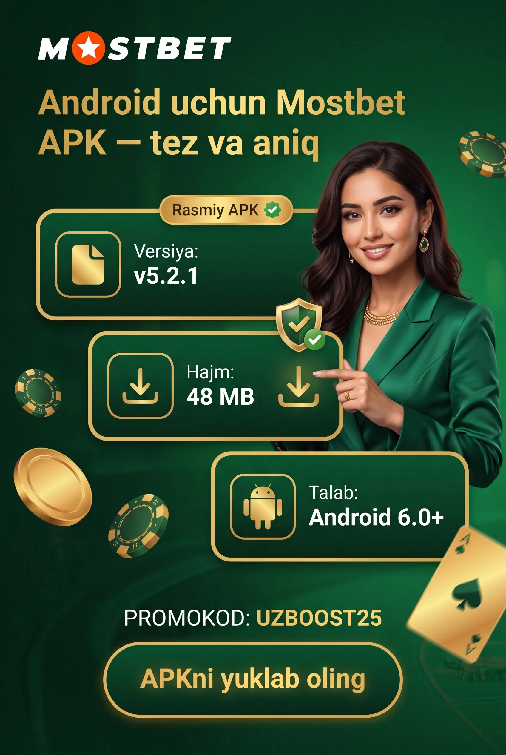 Mostbet APK ni yuklab olish Android uchun