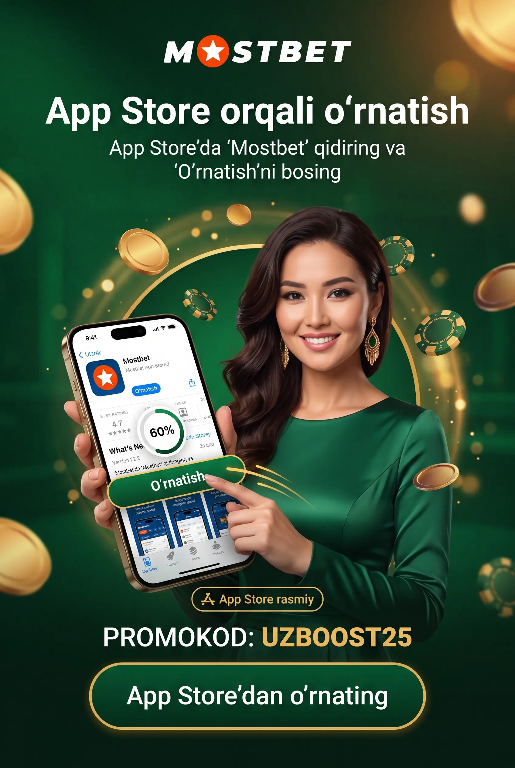 App Store orqali o'rnatish usuli